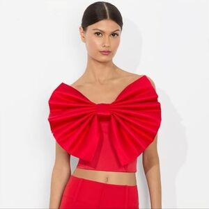 Alice + Olivia SIBELLA BOW TOP size 0